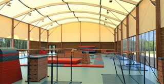 Couverture d'une salle de gymnastique